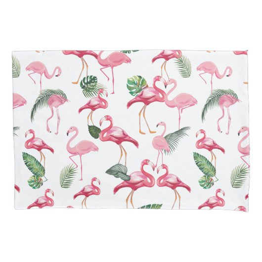 Housse D'oreillers Flamants roses Love Motif (devant)