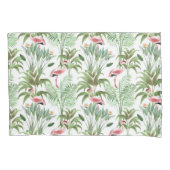 Housse D'oreillers Flamants roses roses tropicaux (devant-gauche)