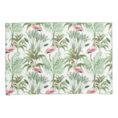 Housse D'oreillers Flamants roses roses tropicaux (devant-Droit)
