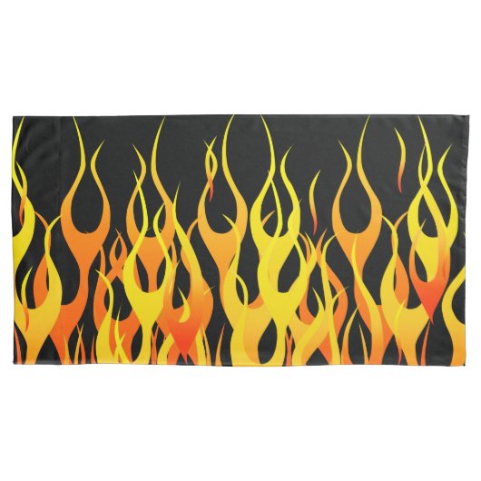 Housse D'oreillers Flames de course classique en feu (devant-gauche)