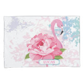 Housse D'oreillers Flamingo rose Personnalisé (devant-Droit)