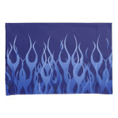 Housse D'oreillers Flammes Blue Racing en feu (devant-Droit)