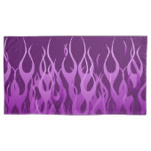 Housse D'oreillers Flammes de course violette en feu (devant-gauche)