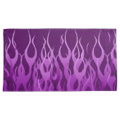 Housse D'oreillers Flammes de course violette en feu (devant-Droit)