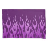 Housse D'oreillers Flammes de course violette en feu (devant-gauche)