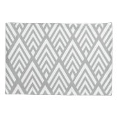 Housse D'oreillers Flèches Art déco blanc et gris modernes (Dos)