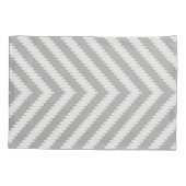 Housse D'oreillers Flèches Chevron Gris et Blanc Modernes (Dos)