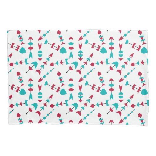 Housse D'oreillers Flèches modernes du milieu du siècle (devant)