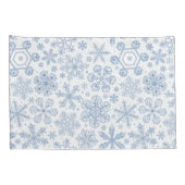 Housse D'oreillers Fléchettes de neige grises sur blanc (Dos-Droit)