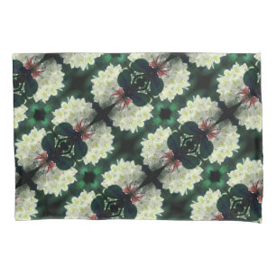 Housse D'oreillers Fleur Azalea Blanc Avec Motif Raindrops