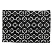 Housse D'oreillers Fleur blanche sur motif arrière - plan noir (Dos-gauche)