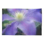 Housse D'oreillers Fleur Clematis violette souple (Dos)