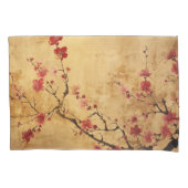 Housse D'oreillers Fleur de cerisier japonaise vintage (devant)