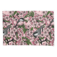 Fleur de cerisiers et poulets roses