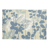 Housse D'oreillers Fleur de feuille bleue asiatique japonaise (Dos)