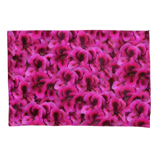 Housse D'oreillers Fleur de géranium magenta, (devant)