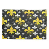 Housse D'oreillers Fleur De Lis Blanche Jaune (Dos)