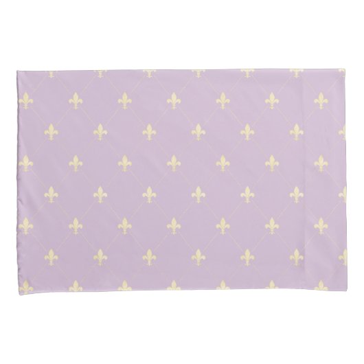 Housse D'oreillers Fleur de Lis Lilac (devant-Droit)