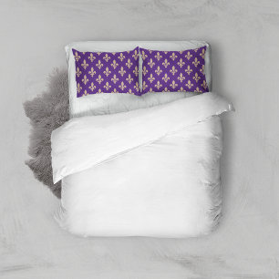 Housse D'oreillers Fleur de Lis Motif, Royal French Creative on Purpl