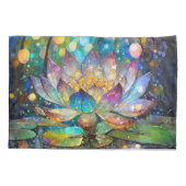 Housse D'oreillers Fleur de lotus illuminée en fleurs (Dos)