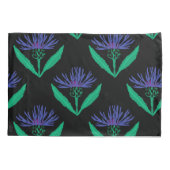 Housse D'oreillers Fleur de maïs bleu gras sur noir (Dos)