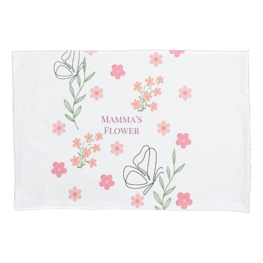 Housse D'oreillers Fleur de Maman (devant)