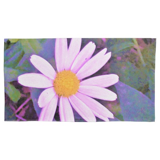 Housse D'oreillers Fleur de marguerite rose (devant-gauche)