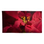 Housse D'oreillers Fleur de Noël rouge Poinsettia (Dos-Droit)