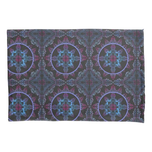Housse D'oreillers Fleur de nuit Mandala (devant)