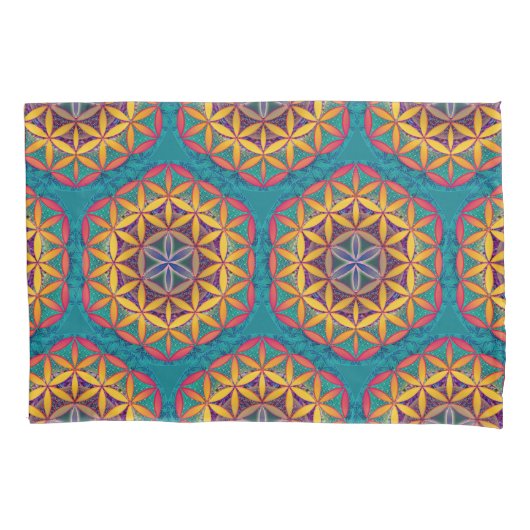 Housse D'oreillers Fleur de vie Mandala (devant)