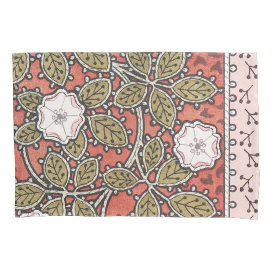 Housse D'oreillers Fleur d'illustration Rose sauvage Vintage (devant)
