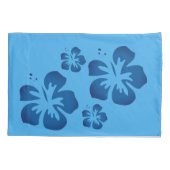 Housse D'oreillers Fleur Hawaïenne Bleue (Dos)