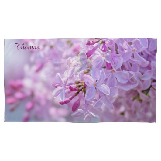 Housse D'oreillers Fleur lilas rose (devant-gauche)