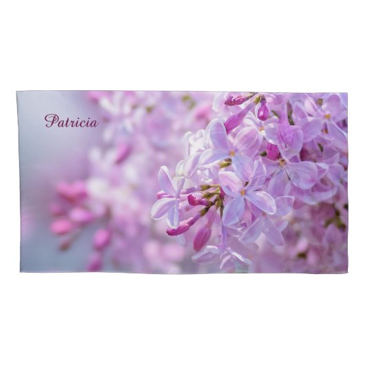 Housse D'oreillers Fleur lilas rose (Dos-Droit)