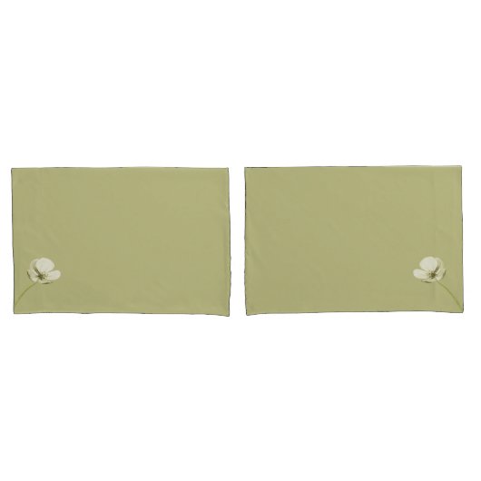 Housse D'oreillers Fleur paradis vert fleur B paire coque (devant-Set)