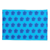 Housse D'oreillers Fleur Rose de mousse Motif sans couture sur bleu c (Dos)