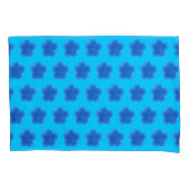 Housse D'oreillers Fleur Rose de mousse Motif sans couture sur bleu c (devant)