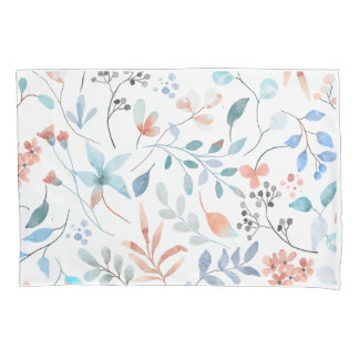 Housse D'oreillers Fleur sauvage d'aquarelle Floral