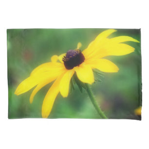 Housse D'oreillers Fleur Susan Daisy à simple teint noir