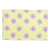 Housse D'oreillers Fleuron jaune violet rétro Y2K Pastel Blossom (Dos)