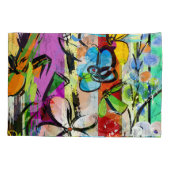 Housse D'oreillers Fleurs Abstraites, Composition des lignes géométri (Dos)