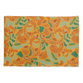 Housse D'oreillers Fleurs abstraites sans coutures mignonnes orange (Dos-gauche)