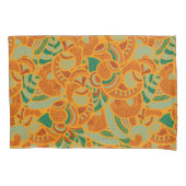 Housse D'oreillers Fleurs abstraites sans coutures mignonnes orange (devant-gauche)