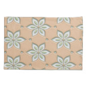 Housse D'oreillers Fleurs blanches gravées sur bronze (Dos)