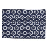 Housse D'oreillers Fleurs blanches sur arrière - plan bleu minuit (Dos-gauche)