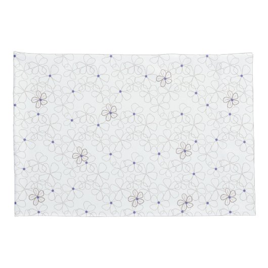 Housse D'oreillers Fleurs blanches sur l'oreiller à perches (Dos-Droit)