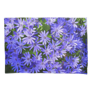 Housse D'oreillers Fleurs bleues à la marguerite Nature Photographie