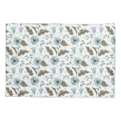 Housse D'oreillers Fleurs bleues et vertes (Dos)