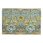 HOUSSE D'OREILLERS FLEURS, CAPTURES, DRAGONS, PIERRES JAUNES BLANCHES (Dos-gauche)