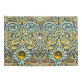 HOUSSE D'OREILLERS FLEURS, CAPTURES, DRAGONS, PIERRES JAUNES BLANCHES (Dos-Droit)